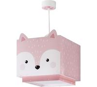 Dalber Lampe Suspension Enfant Little Fox Renard Animaux Rose, lustre chambre enfant, 64582, E27