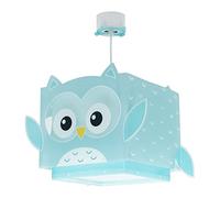 Dalber Lampe Suspension enfant Little Owl Hibou Animals, Luminaire suspendu pour chambre; d'enfant, lustre chambre; enfant, 64392, E27, Turquoise
