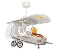 Dalber Lustre Chambre Lampe Suspension Enfant avion Little Teddy ours gris animaux, 54522, E27-15W, chambre d'enfants, brille dans le noir