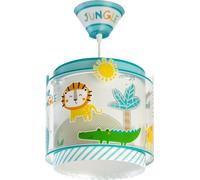 Dalber Lustre Chambre Lampe Suspension Plafonnier Pour Enfants, My Little Jungle Animaux, 76112M, Vert, Lion alligator girafe, E27