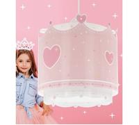Dalber Lustre et lampe suspension enfant Little Queen couronne et coeurs enfants