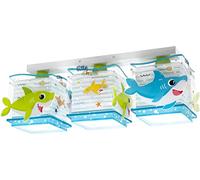 Dalber Plafonnier enfant 3 Lumières Little Shark Requins Animaux, 63473, E27