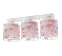 Dalber - Plafonnier enfant de 3 Ampoules - Clouds - Motif nuages, L 15 cm, H 20,5 cm, Rose