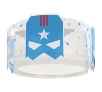Dalber Plafonnier Enfant, Lampe de Plafond pour Chambre d’Enfant, Luminaire, Blue Hero Super-héros, 61816M, E27-2 x 15W