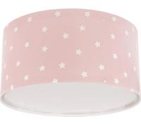 Dalber Plafonnier Enfant, Lampe de Plafond pour Chambre d’Enfant, Luminaire, Star Light Etoiles roses, 82216MS, E27-2 x 15W