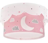 Dalber Plafonnier enfant Moon lune et étoiles rose, Lustre chambre; Enfant, Lampe de Plafond, 61236S, E27