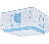 Dalber Plafonnier enfant Moonlight lune et étoiles Bleu, Lustre chambre; Enfant, Lampe de Plafond enfant, 63236T, E27