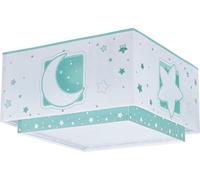 Dalber Plafonnier enfant Moonlight lune et étoiles Vert, Lustre chambre; Enfant, Lampe de Plafond enfant, 63236H, E27