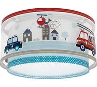 Dalber Plafonnier enfant Police Voitures, Lustre chambre; Enfant, Lampe de Plafond enfant, 60616, E27, Bleu