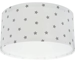 Dalber Plafonnier Star Light Etoiles Blanc, Lustre chambre; Enfant, Lampe de Plafond enfant, 82216B, E27