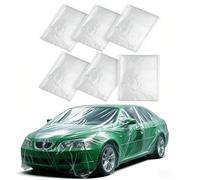 Dalephoric 6 Pièces 4 x 5 m Bâche de Protection Peinture, Bâche de Peintre, Films de Recouvrement, Feuilles de Plastique Imperméables, Film Plastique Protection, pour Déménagement et Rénovation