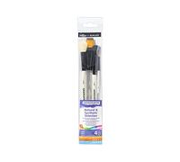 Daler Rowney - 212540010 - Kit De Loisirs Créatifs - Ensemble De 4 Pinceaux D'aquarelle en Poils Naturels Et Synthétiques
