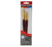 Daler Rowney - 216940301 - Kit De Loisirs Créatifs - Pinceau en Soie Beau-Blanc À Poignée Courte - 3 Pièces 2
