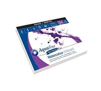Daler-Rowney Aquafine Lot de 10 feuilles d'aquarelle pressée à froid et gouache 1,4 mm d'épaisseur Blanc naturel collé sur un côté Idéal pour les artistes professionnels et débutants Sans acide