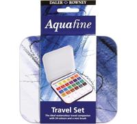 Daler Rowney Aquafine Metal Ensemble de peintures à l'aquarelle 24 pcs