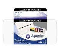 Daler-Rowney Aquafine Travel Set - Peinture - aquarelle - couleurs assorties (pack de 12) G