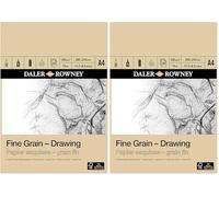 Daler Rowney - Bloc croquis 30 feuilles A4-120g/m² - grain fin (Lot de 2)