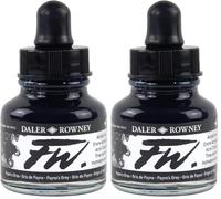 Daler - Rowney FW 29.5ml Art Bouteille d'encre acrylique - Payne's Gris (Lot de 2)