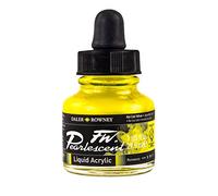 Daler - Rowney FW 29.5ml Bouteille d'encre acrylique effet perle- Hot Cool Jaune