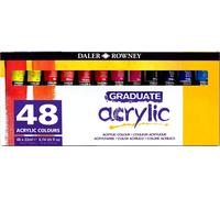 Daler Rowney Graduate - Set peinture acrylique 48 tubes 22ml