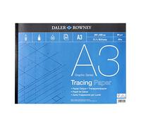 Daler Rowney Graphic Series Bloc de 50 feuilles de papier calque A3 60 g/m², sans acide, idéal pour les artistes professionnels et les étudiants