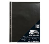 Daler-Rowney Lot de 10 pochettes de présentation A3 en plastique pour protéger les œuvres d'art, idéales pour artistes professionnels et débutants et étudiants