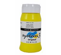 Daler Rowney Peinture acrylique Système 3 Jaune de citron (651) 500 ml