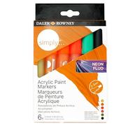 Daler Rowney Simply - Set 6 marqueurs acrylique couleurs pastel