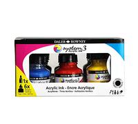 DALER ROWNEY - System 3 Acrylic Ink - Set encre acrylique - 6 x 29,5 ml + 1 marqueur