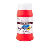 Daler Rowney – Peinture acrylique System 3 – 500 ml – Rouge fluorescent