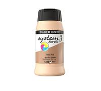 Daler Rowney System3 Peinture acrylique, pot en plastique, 500 ml, rose pêche