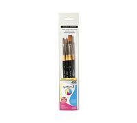 Daler Rowney System3 Série 400 - Set 4 pinceaux synthétiques pour peinture acrylique