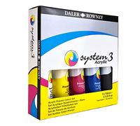 Daler Rowney System3 - Set peinture acrylique 5 tubes 150ml - Couleurs primaires