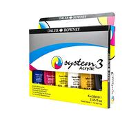 Daler Rowney System3 - Set peinture acrylique 6 tubes 59ml - Méthode