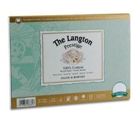 Daler-Rowney The Langton Prestige Bloc de papier aquarelle pressé à froid 300 g/m² 14,7 x 10,4 cm 1 face sans acide 12 feuilles blanches naturelles Idéal pour artistes professionnels
