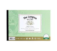 Daler-Rowney The Langton Prestige Bloc de papier aquarelle pressé à froid 300 g/m² Blanc naturel 25,4 x 17,8 cm 1 face sans acide 12 feuilles Idéal pour artistes professionnels