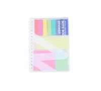 Daleweo Bloc-notes à Spirale A6 Coloré avec Onglets d'Indexation Autocollants, Carnet à Spirale Petit Format, Cahier à Anneaux avec Notes Autocollantes pour Bureau, École