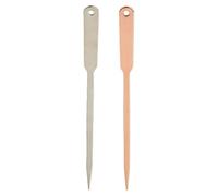 Daleweo Lot De 2 Ouvre-Lettres en Acier Inoxydable, Coupe-Papier Portable pour Maison École Bureau, Argent Or Rose