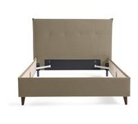Dali - cadre de lit - 160x200 - en velours - Taupe Taupe G