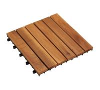 Dallage Vidaxl Carreau de terrasse 10 pcs Marron 30 x 30 cm Bois d'acacia