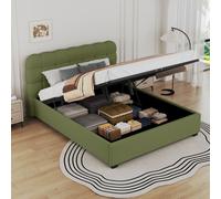 Dallas lit coffre style nuage 160x200cm en velours vert