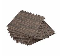 Bestway Tapis de Sol Effet Bois pour Piscine et Spa, 12 pièces, 50 x 50 cm, 3m² de Surface Couverte