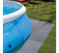 Dalle de protection de sol premium Gre (lot de 9 pièces) - Gris