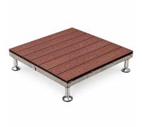 Dalle De Terrasse ExtéRieure En Composite Avec Pieds RéGlables En Hauteur | Kit De Terrasse Flottante pour Terrasse Pelouse Jardin Facile à Installer(Red)