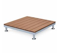 Dalle De Terrasse ExtéRieure En Composite Avec Pieds RéGlables En Hauteur | Kit De Terrasse Flottante pour Terrasse Pelouse Jardin Facile à Installer(Brown)