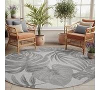 Dalle de terrasse - Résistante aux intempéries - Résistante aux UV - Ronde - 200 cm - Grise