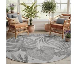 Dalle de terrasse - Résistante aux intempéries - Résistante aux UV - Ronde - 200 cm - Grise