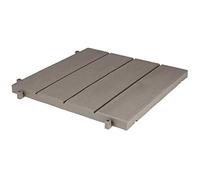 Dalle en Plastique - EDA - Imitation Bois - Coloris Taupe - 38,4 cm