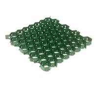 Dalle Gazon PP Recyclé 50x50 cm Vert Foncé Structure Alvéolée Renforcement Sol Extérieur Jardin Allée SOLUTION POUR DESINCRUSTATION