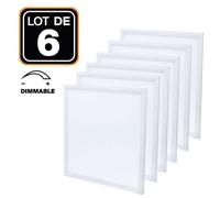Dalle LED 600x600 40W lot de 6 pcs Blanc Froid 6000k Dimmable - Plusieurs modèles disponibles